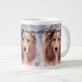 FRIENDLY GOLDEN COLLIE DOG GROTE KOFFIEKOP (Voorkant rechts)