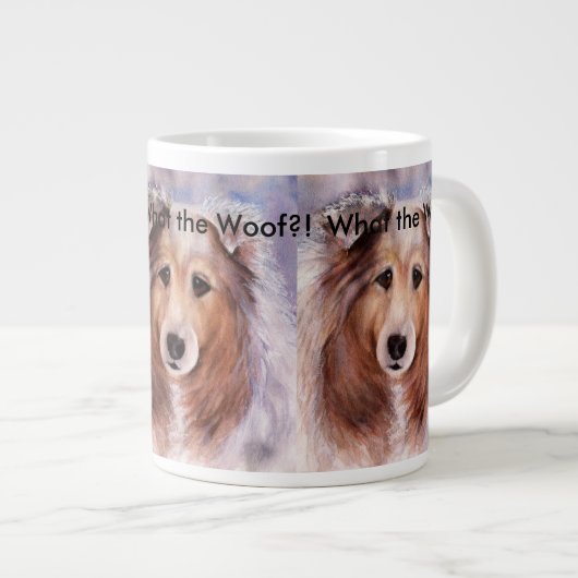 FRIENDLY GOLDEN COLLIE DOG GROTE KOFFIEKOP (Voorkant rechts)