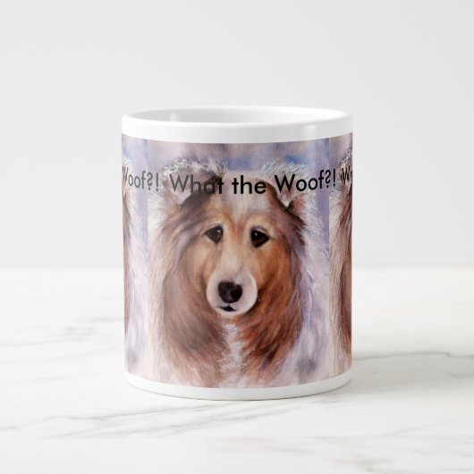 FRIENDLY GOLDEN COLLIE DOG GROTE KOFFIEKOP (Voorkant)