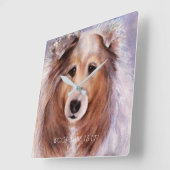 FRIENDLY GOLDEN COLLIE VIERKANTE KLOK (Hoek)