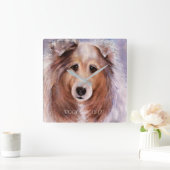 FRIENDLY GOLDEN COLLIE VIERKANTE KLOK (Huis)