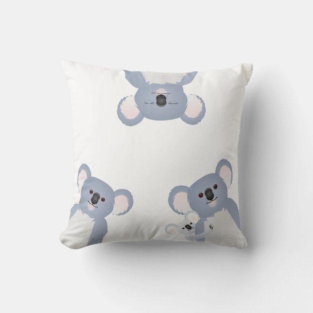Friendly Gray Koala Group die uit de weg gaat Kussen (Voorkant)