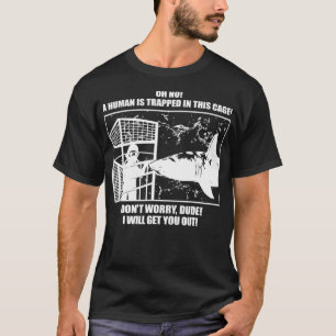 Friendly Great White Shark Cage Diving  T-shirt