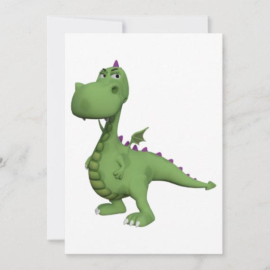 Friendly Green Dinosaur Kaart (Voorkant)
