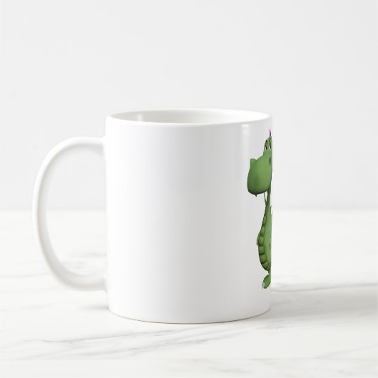 Friendly Green Dinosaur Koffiemok (Links)