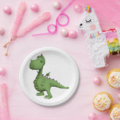 Friendly Green Dinosaur Papieren Bordje (Feest)