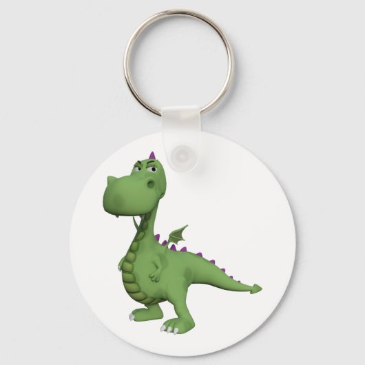 Friendly Green Dinosaur Sleutelhanger (Voorkant)