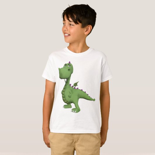 Friendly Green Dinosaur T-shirt (Voorkant volledig)