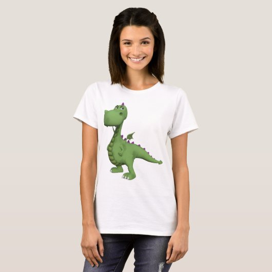 Friendly Green Dinosaur T-shirt (Voorkant volledig)