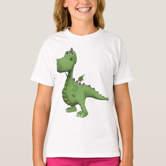 Friendly Green Dinosaur T-shirt (Voorkant)