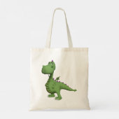 Friendly Green Dinosaur Tote Bag (Achterkant)