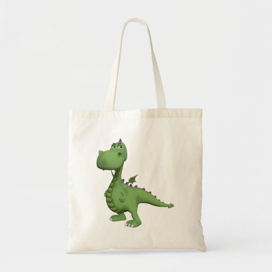 Friendly Green Dinosaur Tote Bag (Voorkant)