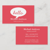 Friendly Hallo Visitekaartje (Voorkant / Achterkant)