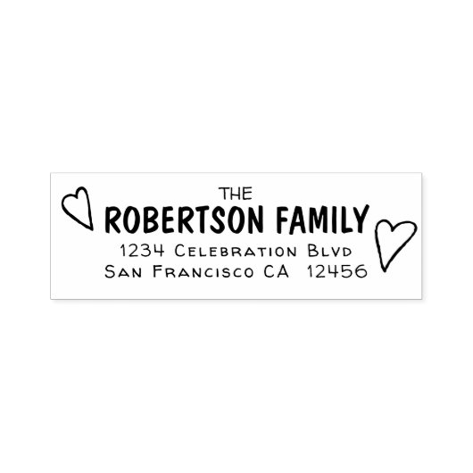 Friendly Happy Casual familierendement Zelfinktende Stempel (Design)