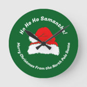 Friendly Ho ho ho Xmas Merry Christmas Gifts Ronde Klok (Voorkant)