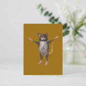 Friendly House Mouse Briefkaart (Staand voorkant)