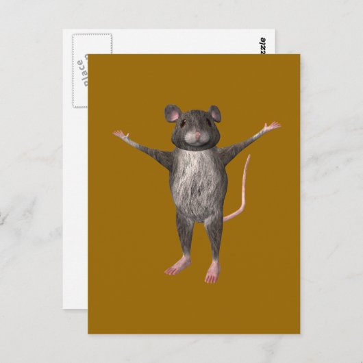 Friendly House Mouse Briefkaart (Voorkant / Achterkant)