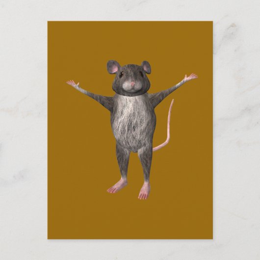 Friendly House Mouse Briefkaart (Voorkant)