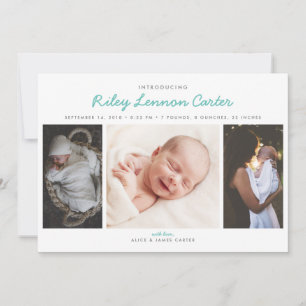 Friendly Introduction Photo Birth Announement Aankondiging