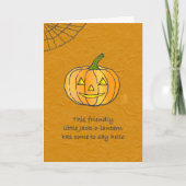Friendly Jack-o-lantern Halloween Card Kaart (Voorkant)