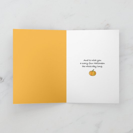 Friendly Jack-o-lantern Halloween Card Kaart (Binnen)