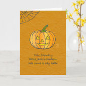 Friendly Jack-o-lantern Halloween Card Kaart (Gele Bloem)