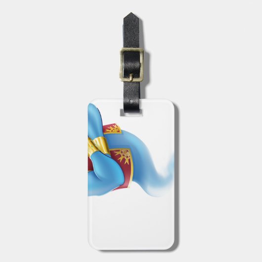 Friendly Jinn of genie en magische olielamp Bagagelabel (Voorkant verticaal)