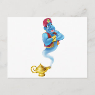 Friendly Jinn of genie en magische olielamp Briefkaart