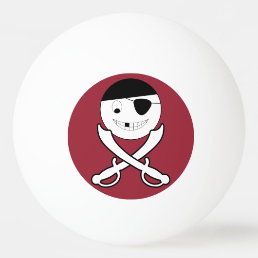 Friendly Jolly Roger Ping Pong Ball (Voorkant)