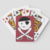 Friendly Jolly Roger Pirate Pokerkaarten (Achterkant)