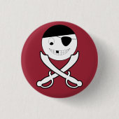 Friendly Jolly Roger Ronde Button 3,2 Cm (Voorkant)