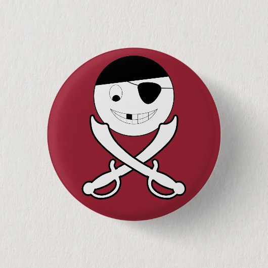 Friendly Jolly Roger Ronde Button 3,2 Cm (Voorkant)