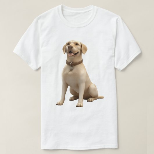 Friendly Labrador Retriever Cartoon T-shirt (Design voorkant)