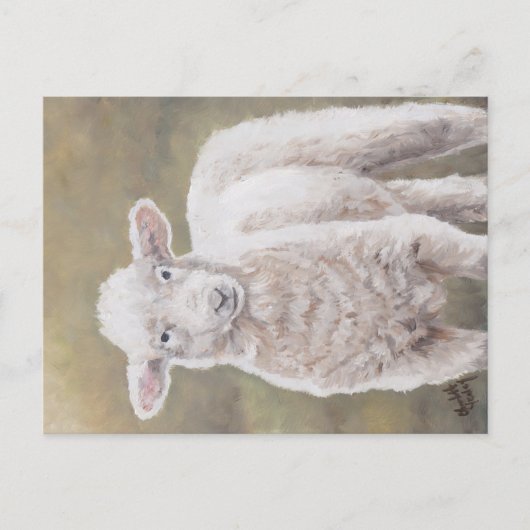 Friendly Lamb Sheep Animal Art Briefkaart (Voorkant)