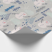 Friendly Little Snowman Cadeaupapier (Hoek)