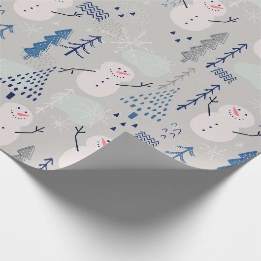 Friendly Little Snowman Cadeaupapier (Hoek)