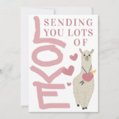 Friendly Llama Lots of Love Valentijns Feestdagenkaart (Voorkant)