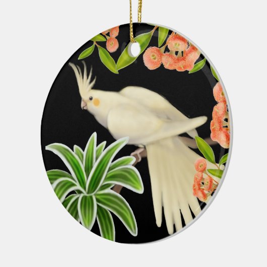 Friendly Lutino Cockatiel Ornament (Links)