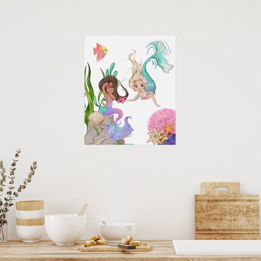 Friendly Mermaids Poster (Keuken)