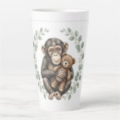 Friendly monkey mugs,  buy it latte mok (Voorkant)