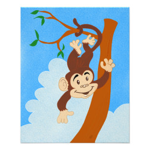 Friendly Monkey Photo Print Foto Afdruk
