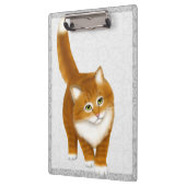 Friendly Oranje Ginger Tabby Kitten Klembord (Links)