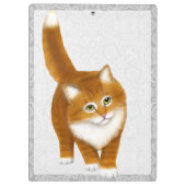 Friendly Oranje Ginger Tabby Kitten Klembord (Achterkant)