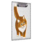 Friendly Oranje Ginger Tabby Kitten Klembord (Rechts)