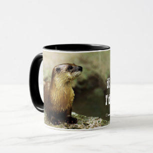 Friendly Otter en Funny Message personalize Mok
