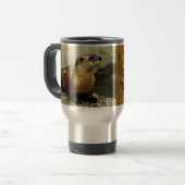 Friendly Otter en Funny Message personalize Reisbeker (Voorkant links)