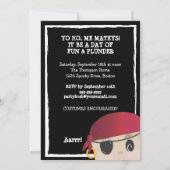 Friendly Pirate Birthday of Halloween Party Kaart (Achterkant)