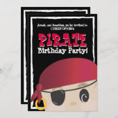 Friendly Pirate Birthday of Halloween Party Kaart (Voorkant / Achterkant)