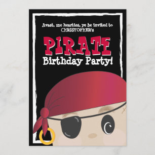 Friendly Pirate Birthday of Halloween Party Kaart