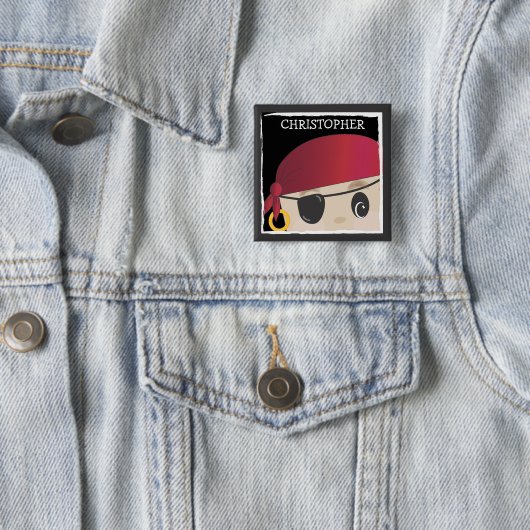 Friendly Pirate Boy Button (In situ)